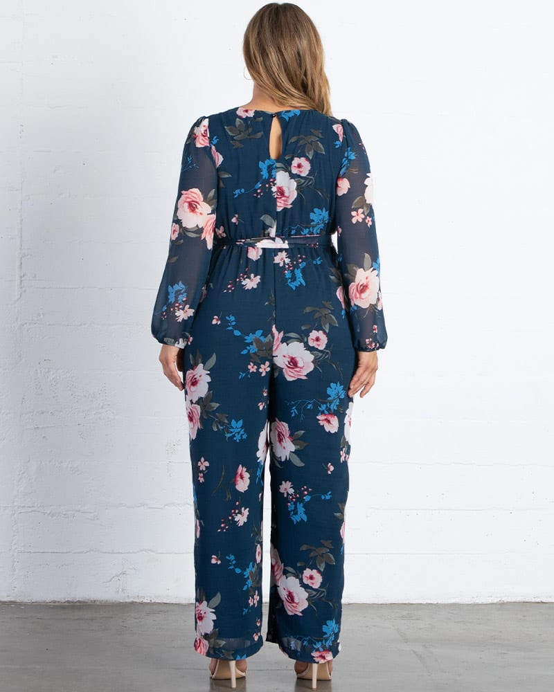 Plus Size Celina Chiffon Jumpsuit | TWILIGHT GARDEN